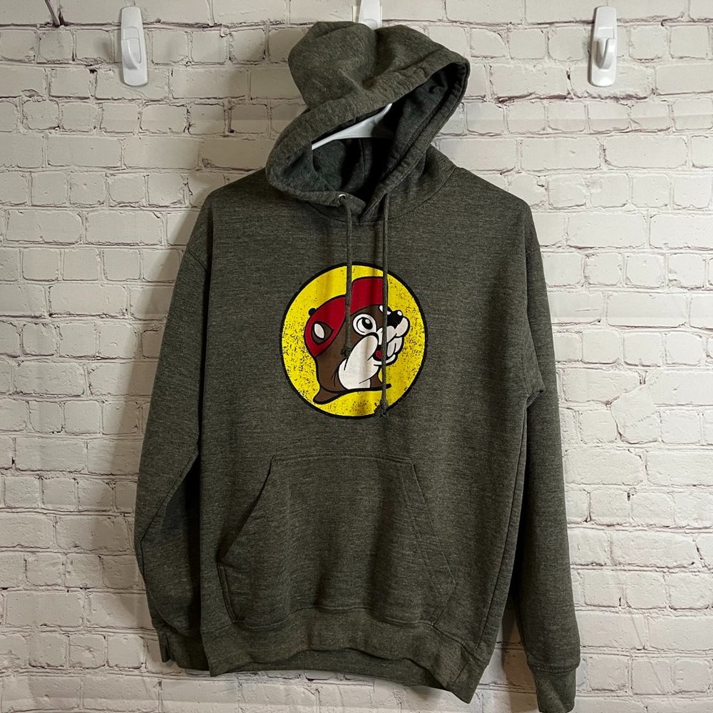 Buc-ee s Adult Long Sleeve Hoodie Size Small